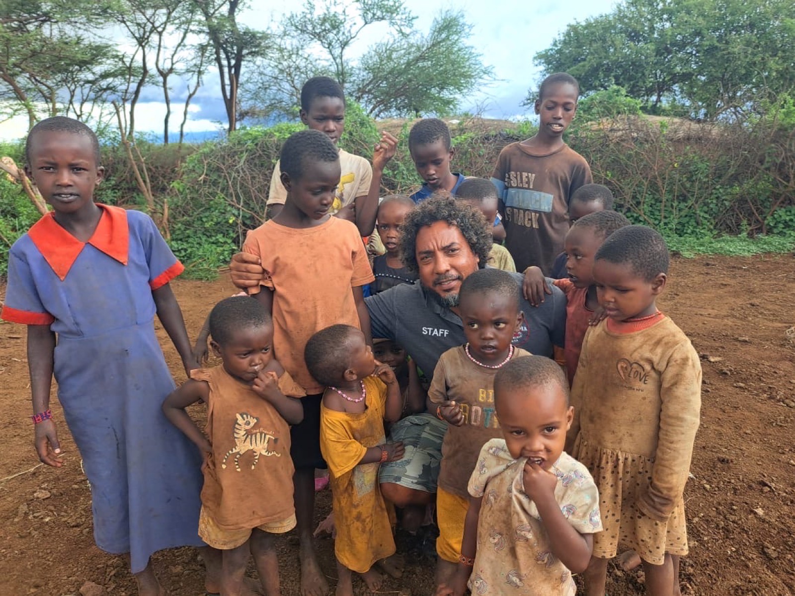 Children supported through international project work in Kenya